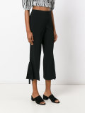strappy detail cropped trousers