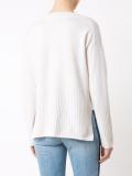 V-neck ribbed detailing jumper