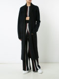 zig-zag print belted cardi-coat