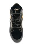 logo print lace up trainers 