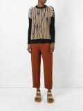 gathered straight leg trousers