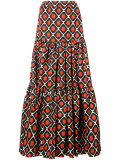 circle print maxi skirt