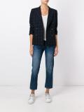 checkered double breasted blazer