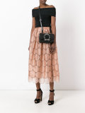 circles applique skirt