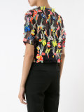 embroidered cropped blouse 