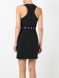 embellished zip mini-dress 