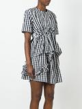 ruffled detail striped T-shirt