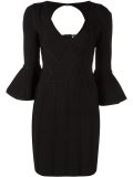 flared sleeve fitted dress