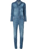 stonewashed denim romper