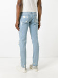 Distressed loose-fit jeans