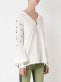 billowing sleeves blouse