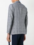 checked slim-fit blazer