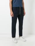 pinstripe straight trousers