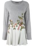 bird embroidered jumper