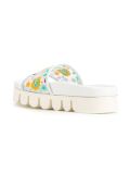 floral embroidered flip flops