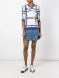 belt print sweatshirt