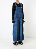 denim lace-up dungarees