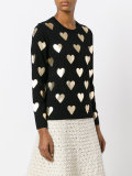 metallic hearts jumper