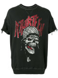 skull print shortsleeved sweatshirt