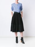 collarless striped shirt