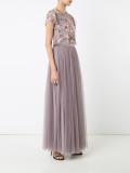 floral embellishment cropped blouse