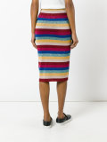 striped lurex skirt