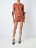 leather shorts