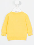 logo embroidered V-neck sweater