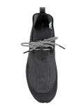 panel lace-up sneakers