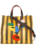 striped canvas bag