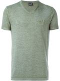 chest logo V-neck T-shirt