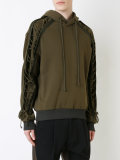 embroidered drawstring detail hoodie