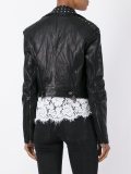 cropped studded biker jacket
