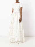 lace trim bridal dress 
