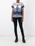 tribal lace organza top