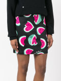 watermelon print straight skirt