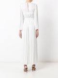 pleated maxi dress