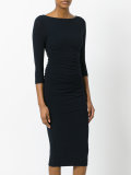 shirred front dress