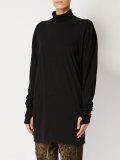 long fit turtleneck jersey