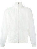 semi-sheer sleeves bomber jacket