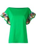 ruffle sleeve T-shirt 