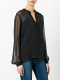 polka dots sheer shirt
