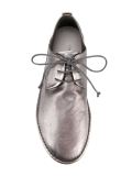 metallic lace-up shoes