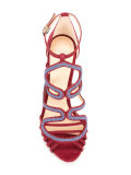 waved motif sandals 