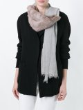 modal blend fur panel scarf