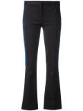 appliqué stripe flared trousers