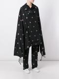 oversized floral jacquard parka