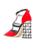 Decor Colour-Block T-bar sandals