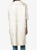 brocade short sleeve coat