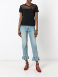 ladybird sheer panel T-shirt 